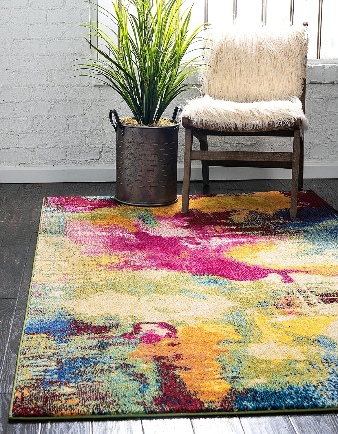 Colorful Abstract Multi-colored Soft Area Rug