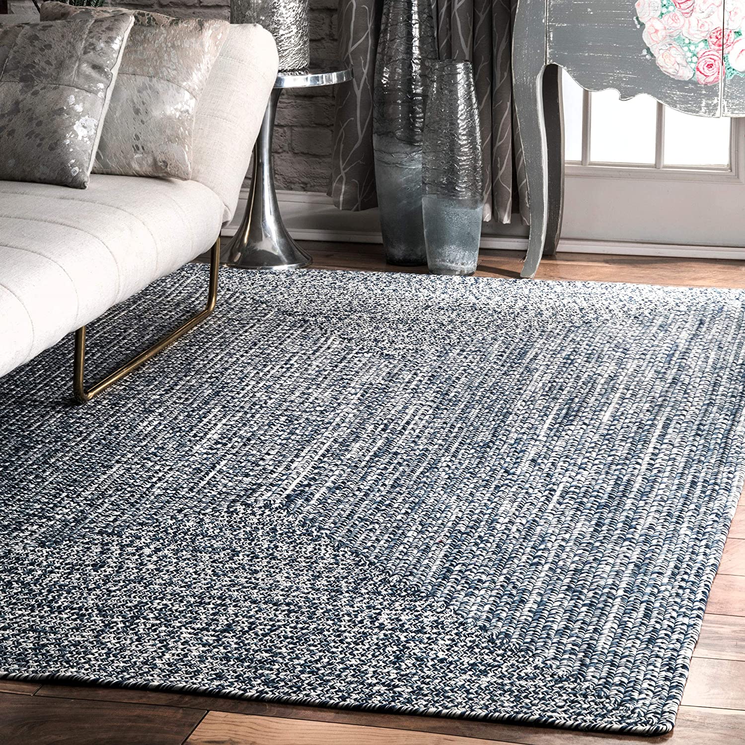Braided Light Blue Indoor/Outdoor Area Rug – Joanna Home Decor