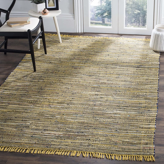 Hand Woven Yellow and Multi Cotton Runner