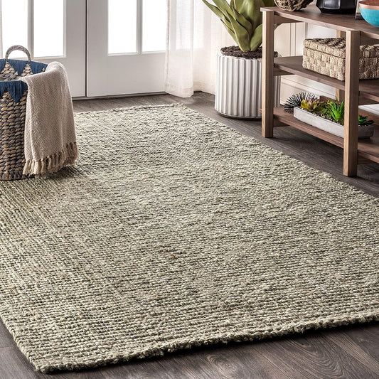 JONATHAN Y Pata Hand Woven Chunky Jute Light Ivory