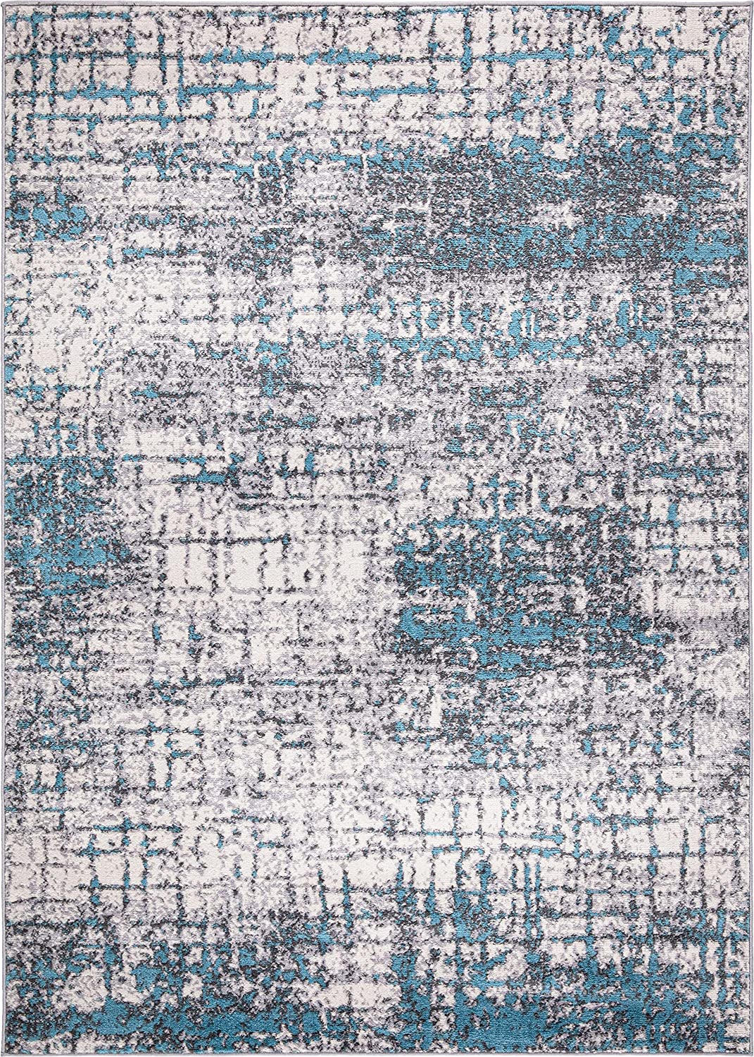 Rugshop Distressed Abstract Modern Area Rug