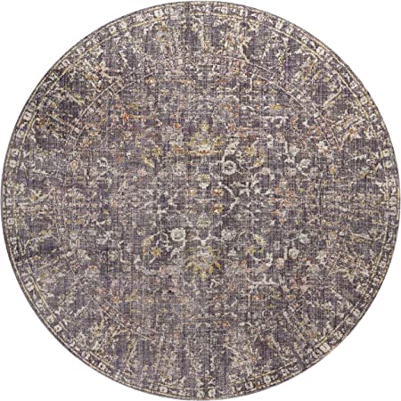 Chris Loves Julia x Loloi Rosemarie ROE-04 Graphite / Multi Oriental Area Rug 18" x 18" Sample Swatch