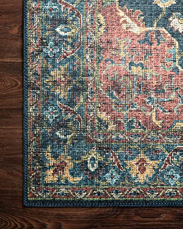 Loloi II Skye Collection SKY-01 Blush / Grey, Traditional 7'-6" x 9'-6" Area Rug