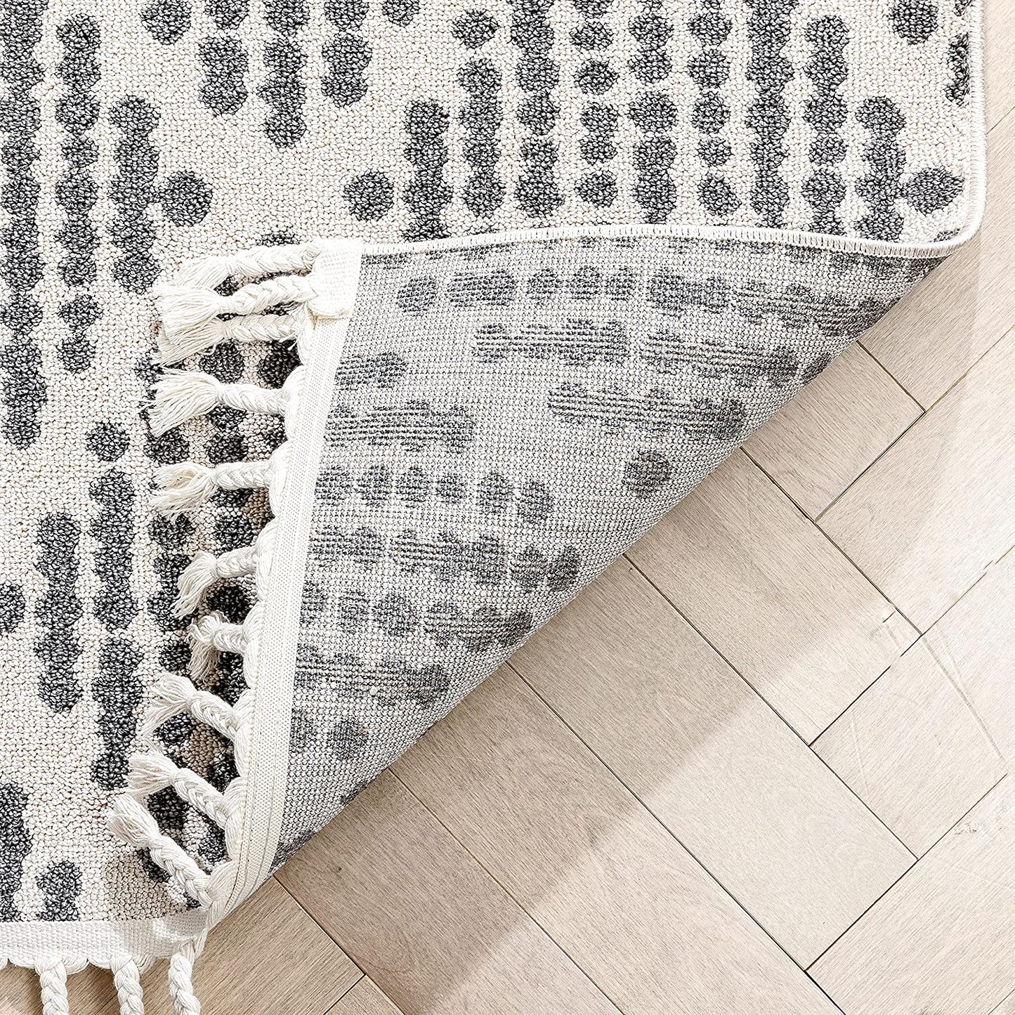 Arbor Moroccan Trellis Blush Kilim-Style Rug