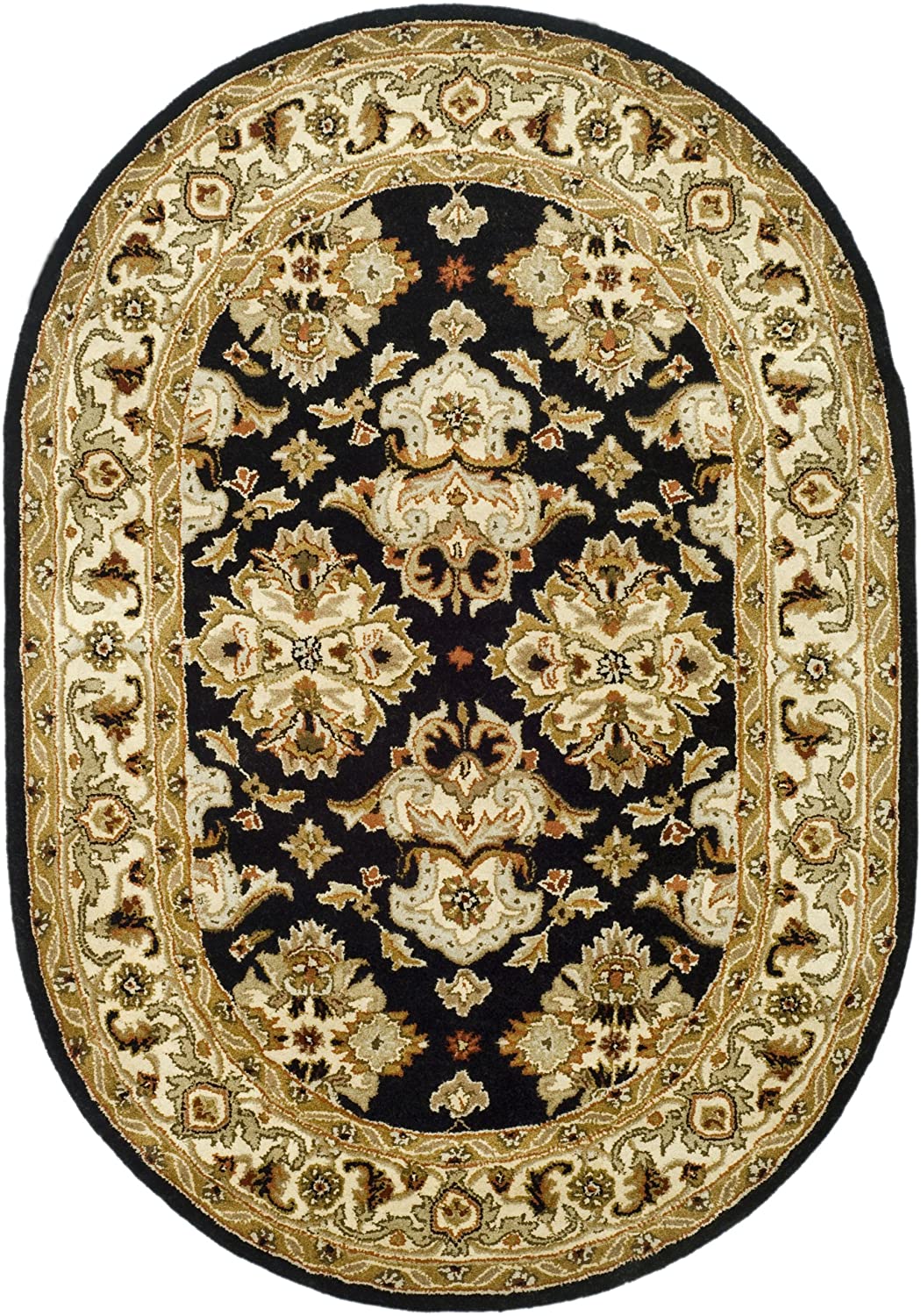 Safavieh Collection Handmade Traditional Oriental Premium Wool Accent Rug,Black / Ivory