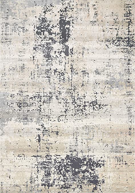 Loloi II Lucia Collection LUC-01 Grey / Sunset, Transitional 7'-9" x 10'-6" Area Rug