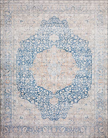 Loloi II Layla Collection LAY-02 Spice / Marine, Traditional 7'-6" x 9'-6" Area Rug