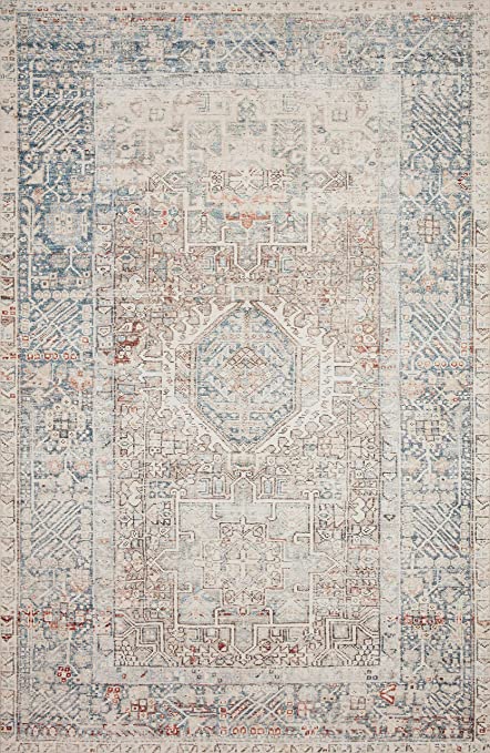 Chris Loves Julia x Loloi Jules JUL-01 Merlot / Multi Oriental Area Rug 7'-6" x 9'-6"