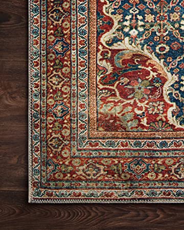 Loloi II Layla Collection LAY-02 Spice / Marine, Traditional 3'-6" x 5'-6" Accent Rug