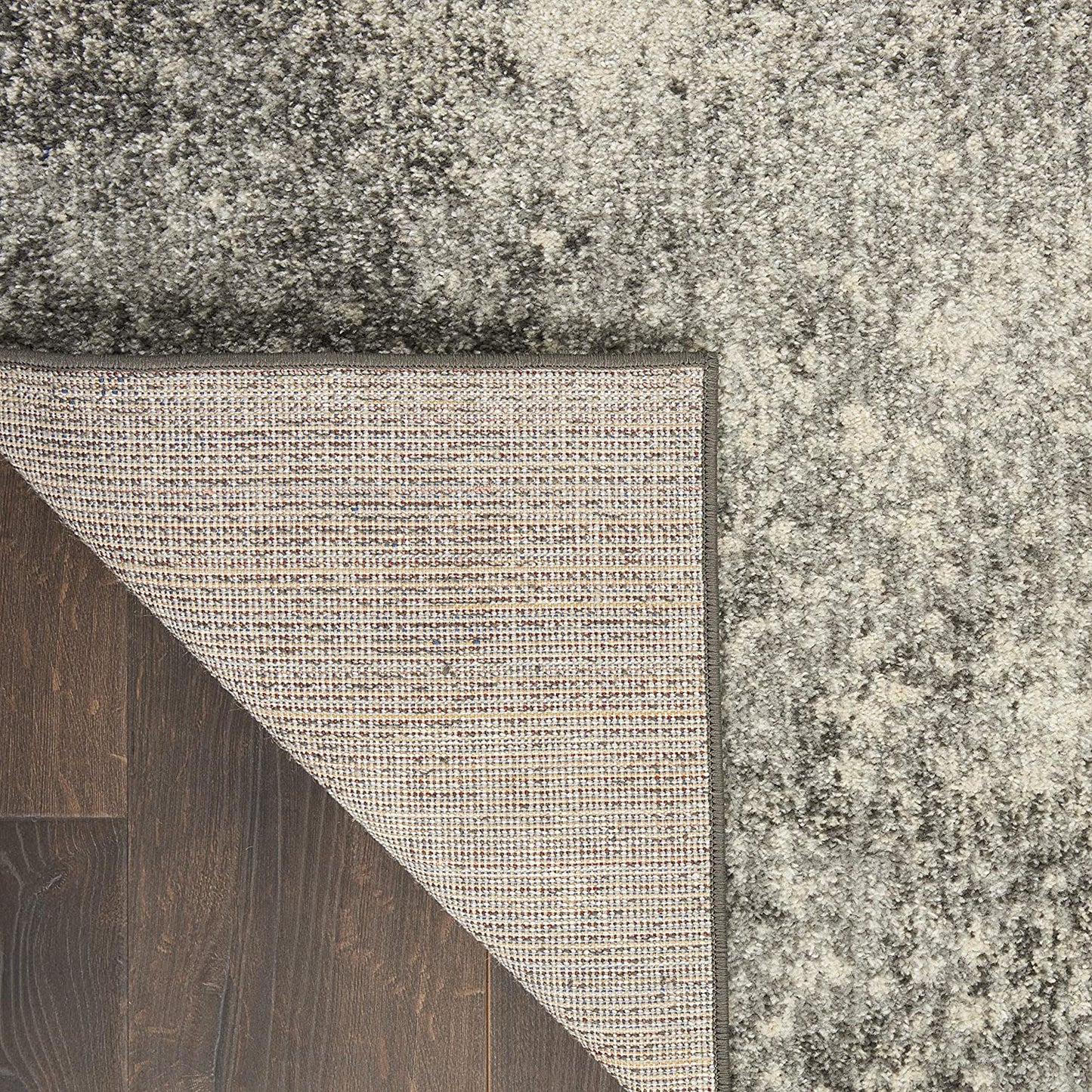 Modern Abstract Charcoal/Ivory Soft Area Rug