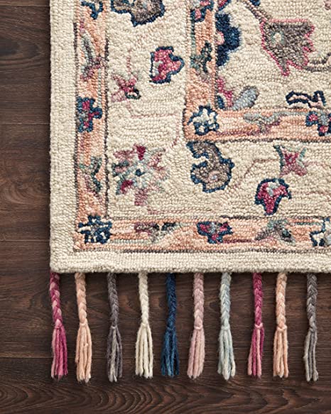 Loloi II Elka Collection ELK-03 Denim / Multi, Transitional 7'-9" x 9'-9" Area Rug