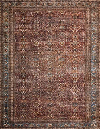 Loloi II Layla Collection LAY-02 Spice / Marine, Traditional 7'-6" x 9'-6" Area Rug