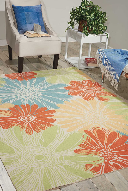 Home Garden Ivory Multi Soft Area Rug