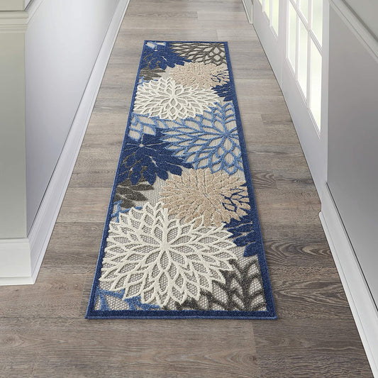 Indoor/Outdoor Floral Blue/Multicolor Area Rug