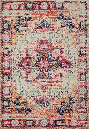 Loloi II Nadia NN-01 Ivory / Multi Transitional Area Rug 8'-0" x 11'-0"