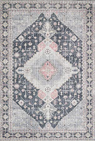 Loloi II Skye Collection SKY-03 Turquoise / Terracotta, Traditional 2'-0" x 5'-0" Accent Rug