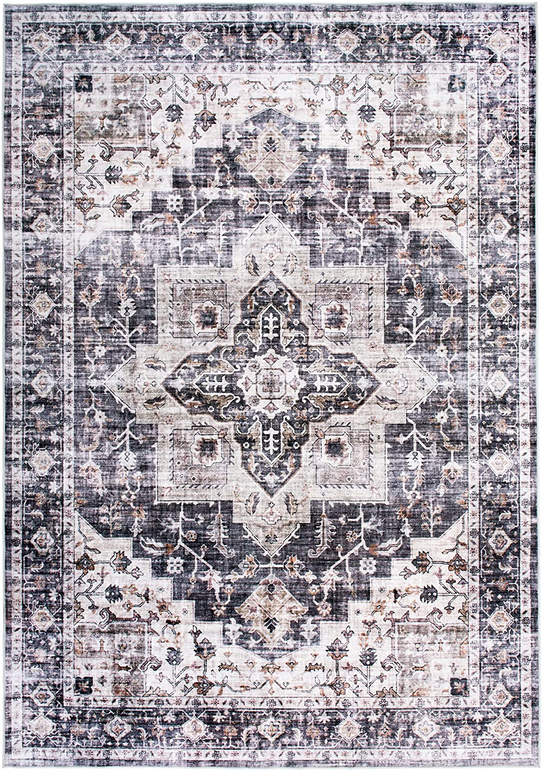 Bohemian Distressed Machine Washable Area Rug