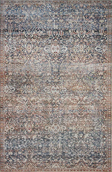 Chris Loves Julia x Loloi Jules JUL-01 Merlot / Multi Oriental Area Rug 7'-6" x 9'-6"