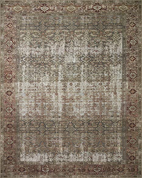 Amber Lewis x Loloi Georgie Collection GER-06 Bordeaux / Antique 7'6" x 9'6" Area Rug