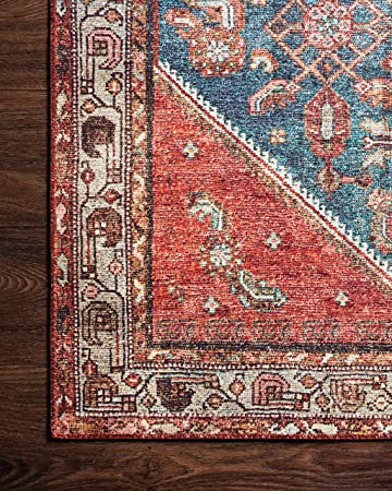 Loloi II Layla Collection LAY-02 Spice / Marine, Traditional 3'-6" x 5'-6" Accent Rug