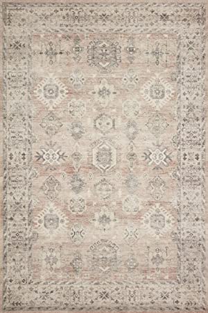 Loloi II Hathaway Collection HTH-05 Steel / Ivory, Traditional 7'-6" x 9'-6" Area Rug