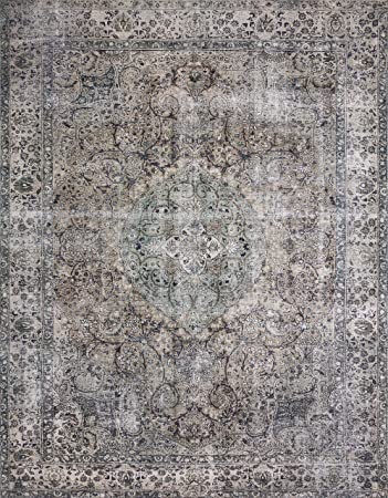 Loloi II Layla Collection LAY-02 Spice / Marine, Traditional 7'-6" x 9'-6" Area Rug