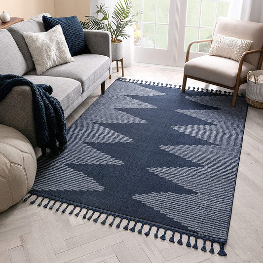 Zella Blush Tribal Diamond Medallion Soft Area Rug