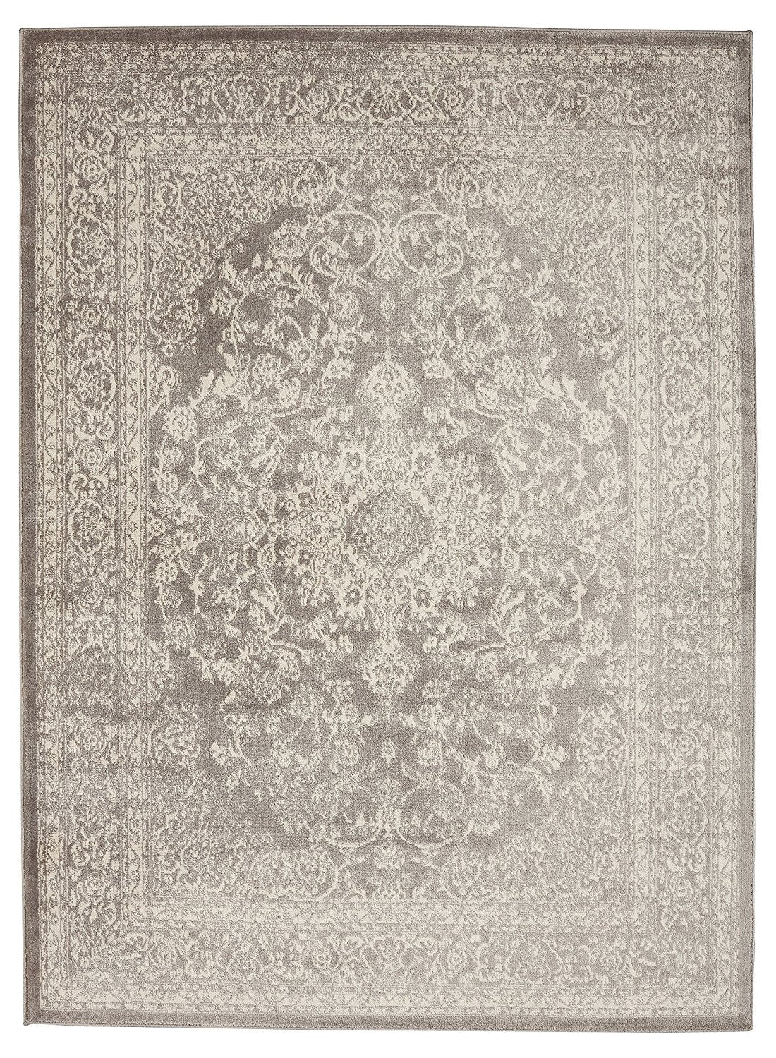Oriental Design Gray/Grey/Ivory Area Rugs and Runners