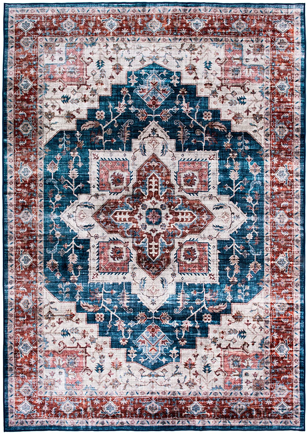 Bohemian Distressed Machine Washable Area Rug