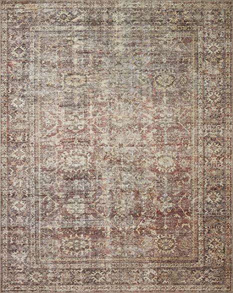 Amber Lewis x Loloi Georgie Collection GER-06 Bordeaux / Antique 7'6" x 9'6" Area Rug