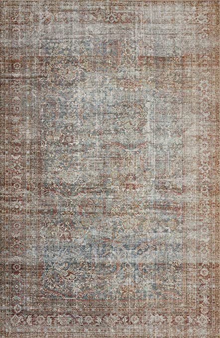 Chris Loves Julia x Loloi Jules JUL-02 Terracotta / Multi Oriental Area Rug 7'-6" x 9'-6"