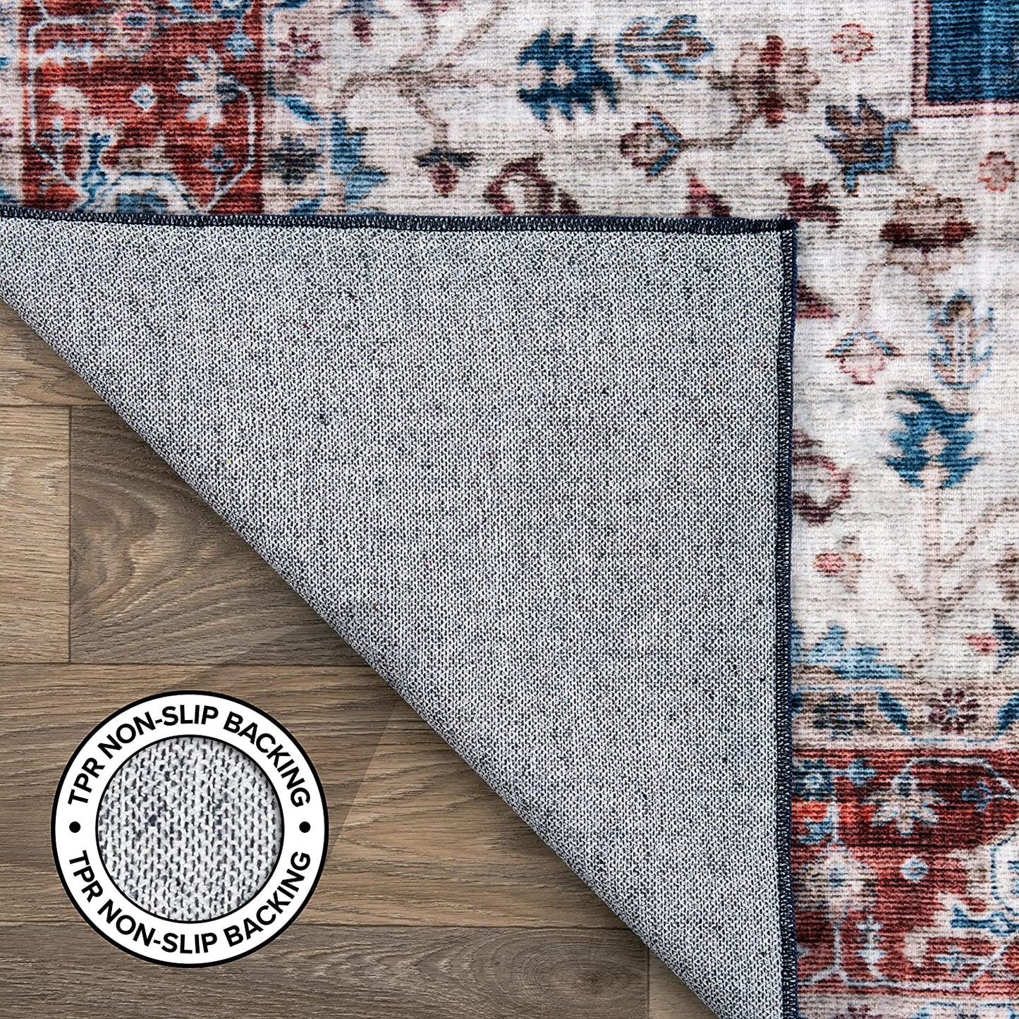 Bohemian Distressed Machine Washable Area Rug