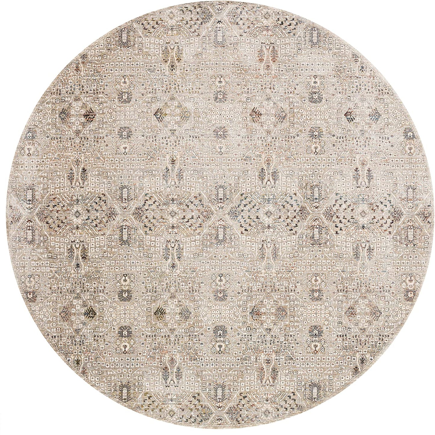 Theia Soft Area Rug, 1'-6" x 1'-6" Sample Swatch, Granite/Ivory