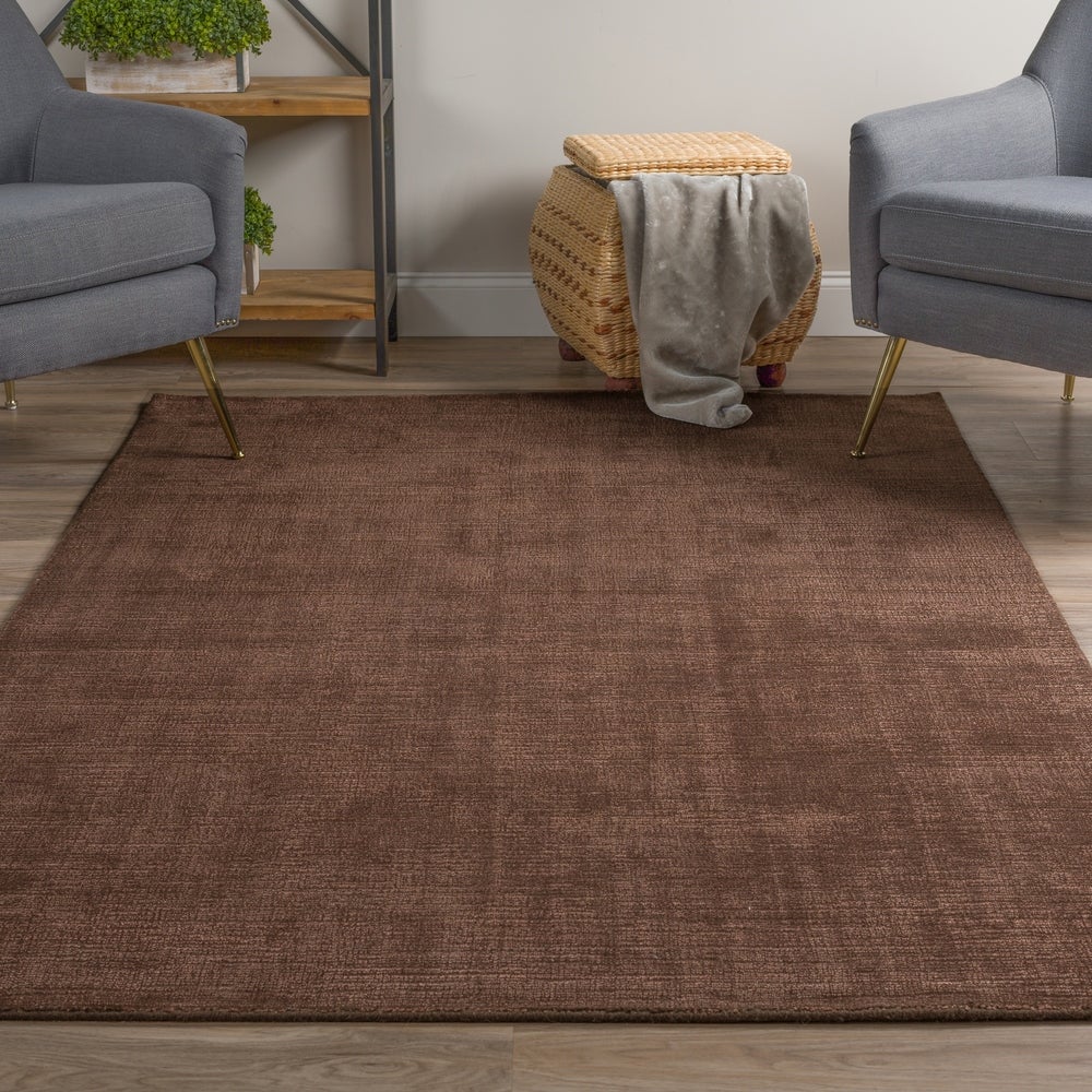 Garrett Solid Blue Area Rug