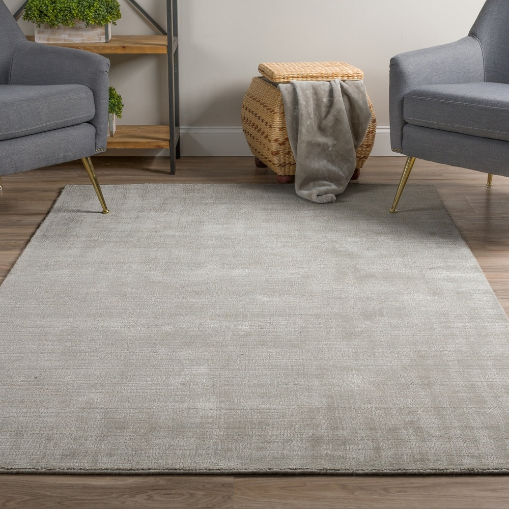 Garrett Solid Blue Area Rug