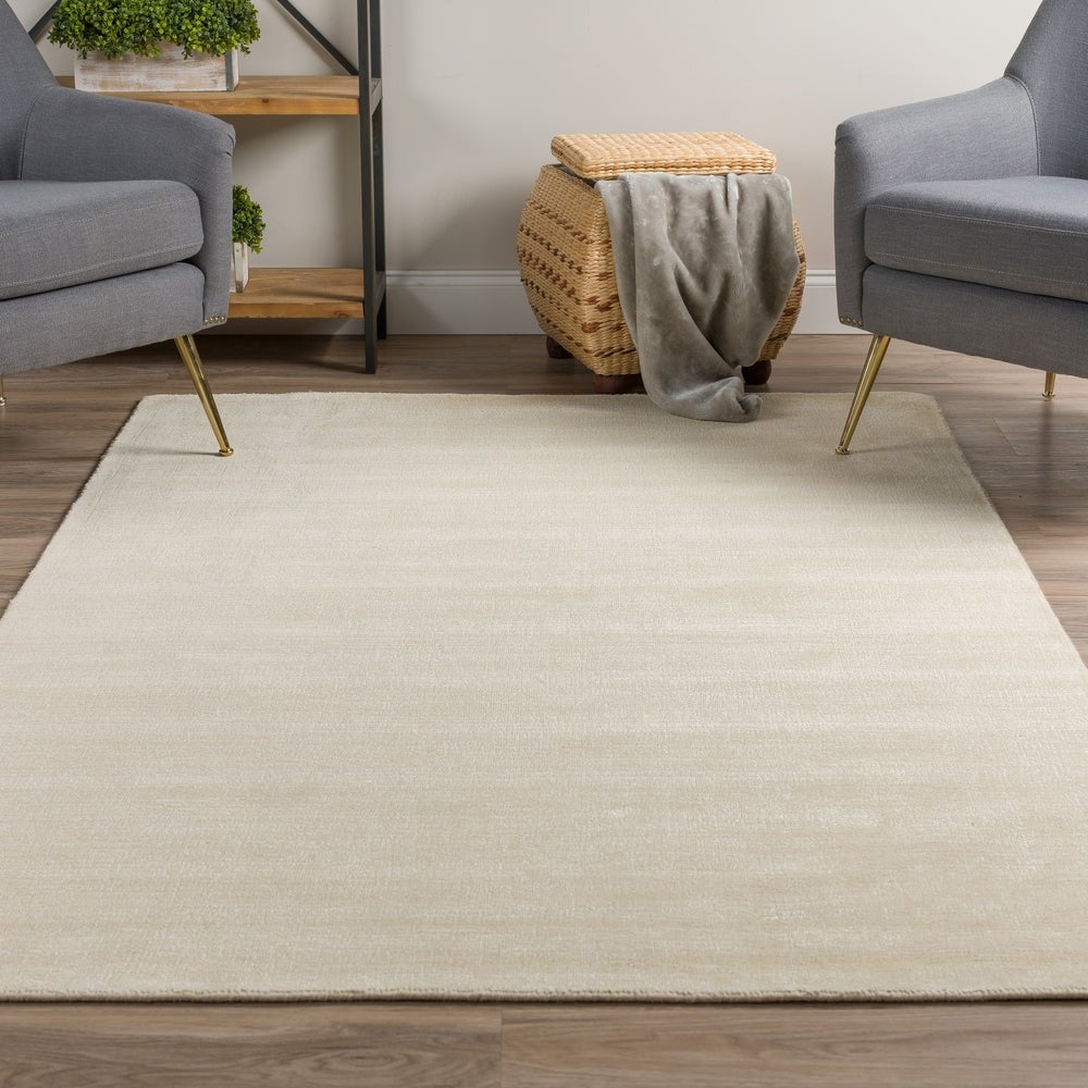 Garrett Solid Blue Area Rug