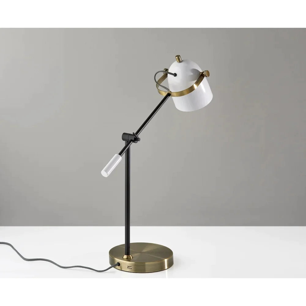 Carson Carrington Ylikainuu Antique Brass Desk Lamp