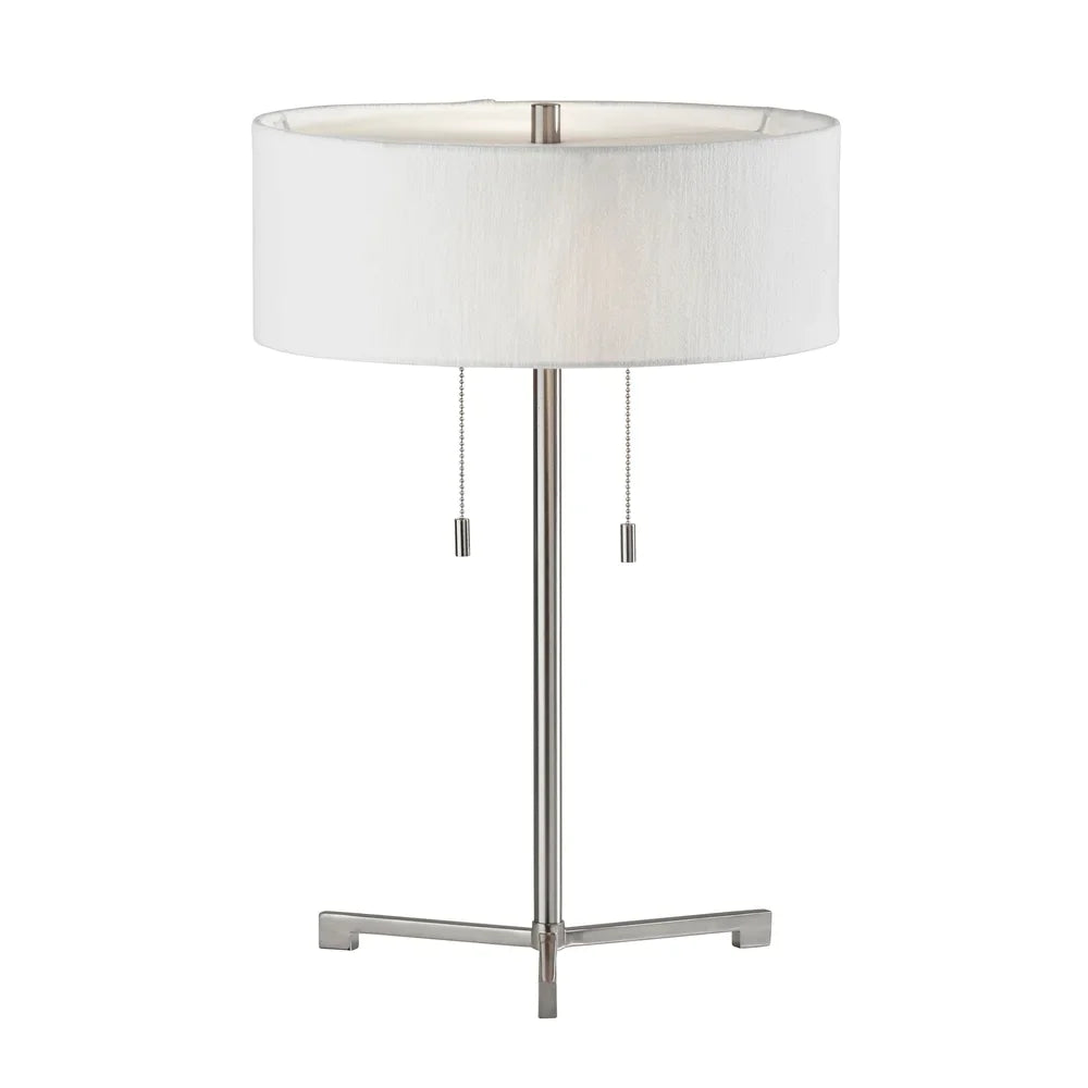 Adesso Black or Brushed Steel Wesley Table Lamp