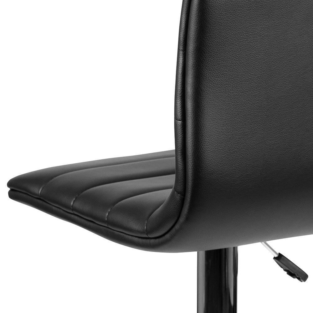 Adjustable Bar Stool with Back, Counter Height Swivel Stool with Chrome Pedestal Base