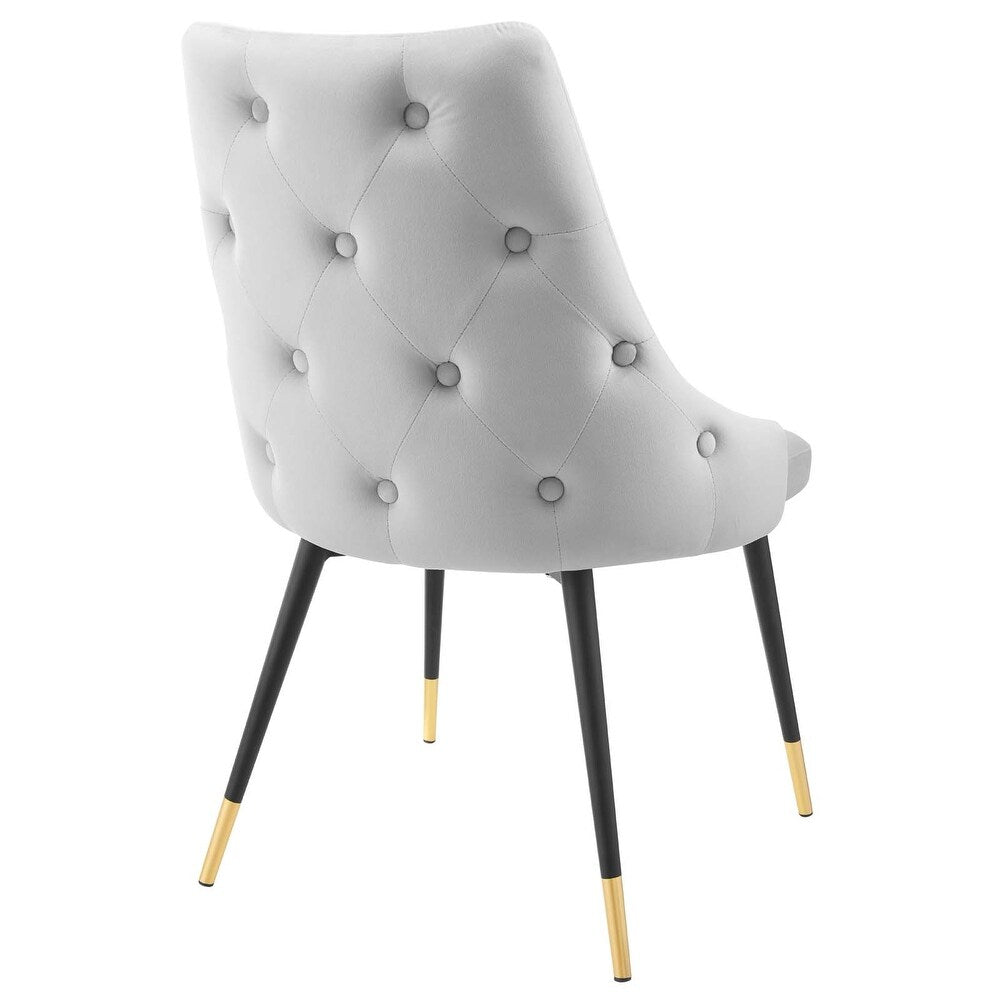 Adorn Tufted Performance Velvet Dining Side Chair - Teal