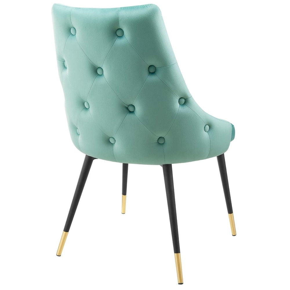 Adorn Tufted Performance Velvet Dining Side Chair - Teal