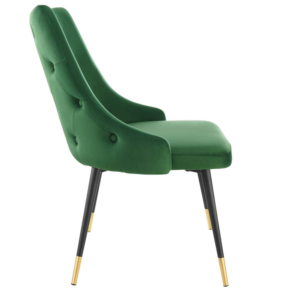 Adorn Tufted Performance Velvet Dining Side Chair - Teal