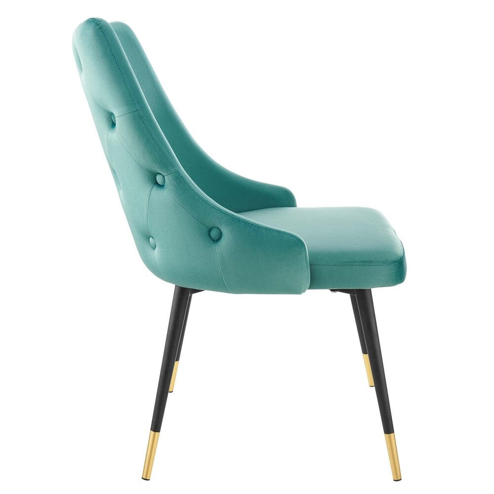 Adorn Tufted Performance Velvet Dining Side Chair - Teal