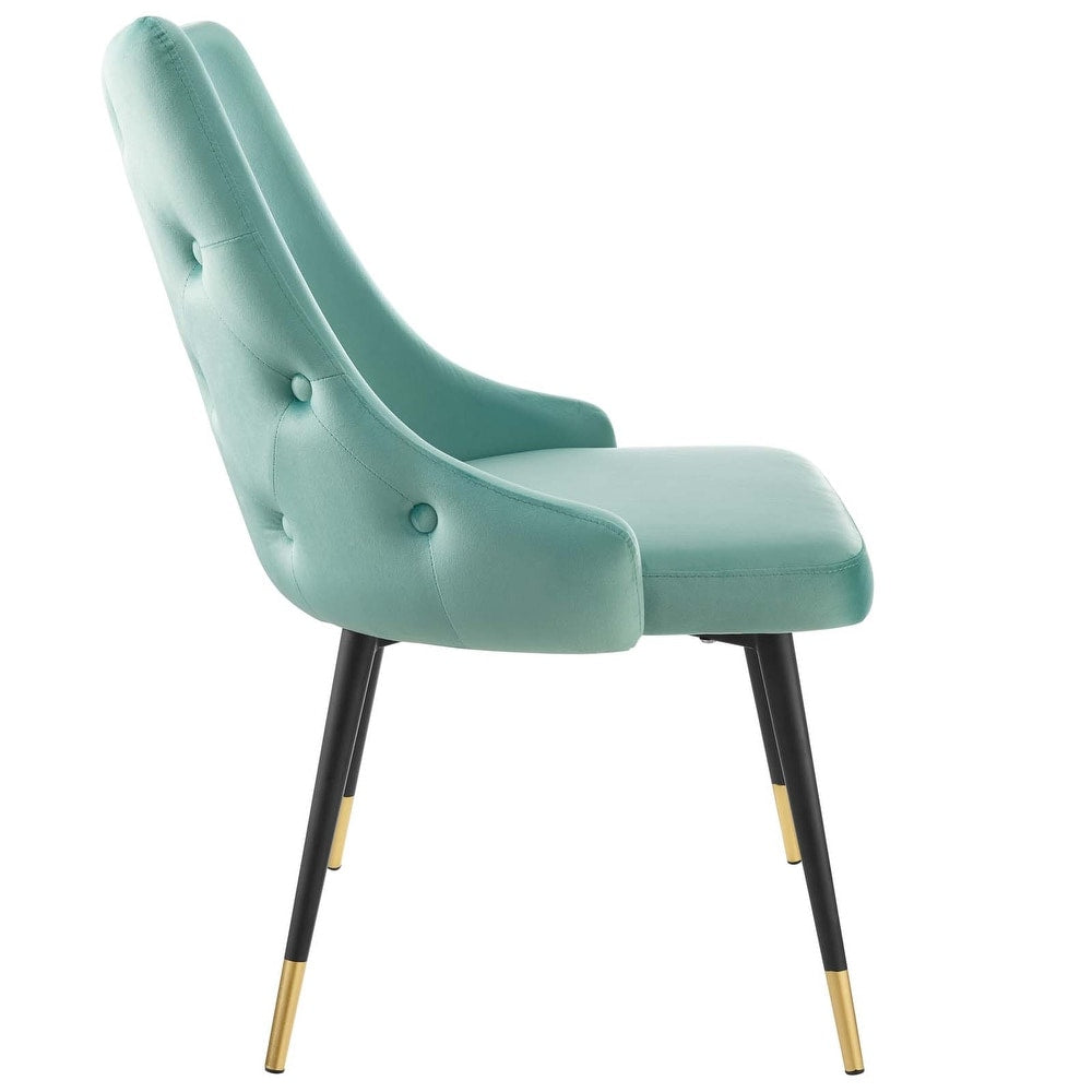 Adorn Tufted Performance Velvet Dining Side Chair - Teal