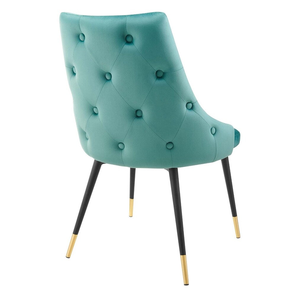 Adorn Tufted Performance Velvet Dining Side Chair - Teal