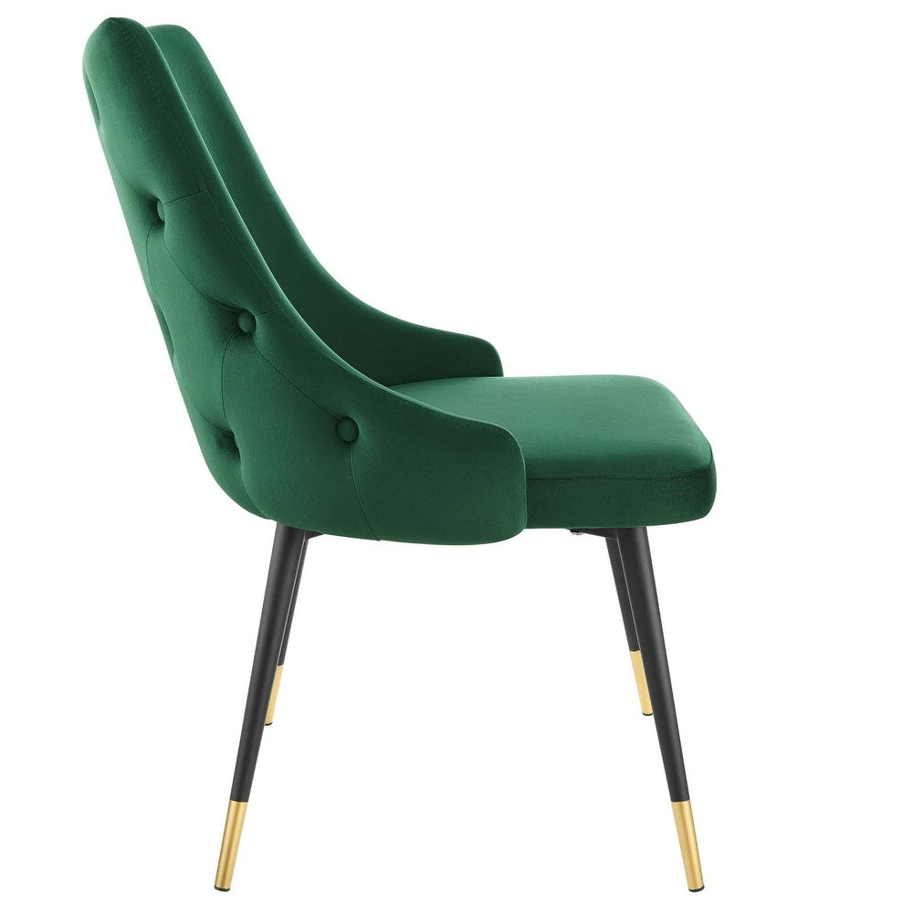 Adorn Tufted Performance Velvet Dining Side Chair - Teal