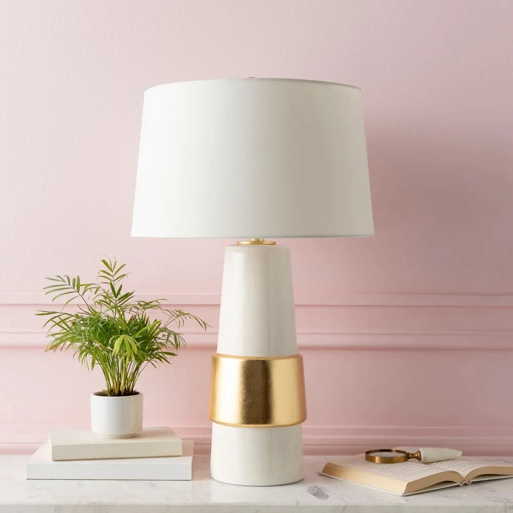 Akoni Golden Glam 28.75-inch Table Lamp - 17" x 17" x 28.75"