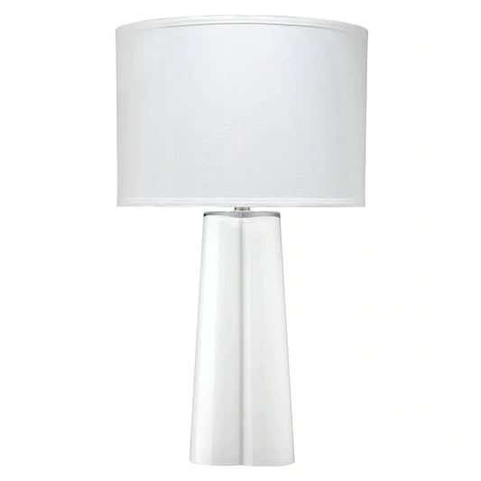 Alden Décor Clover Table Lamp with White Linen Lamp Shade