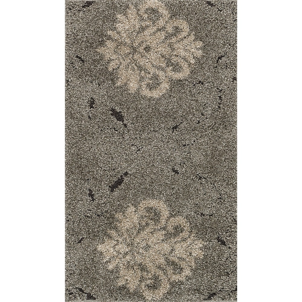 Julian Transitional Damask Shag Soft Area Rug