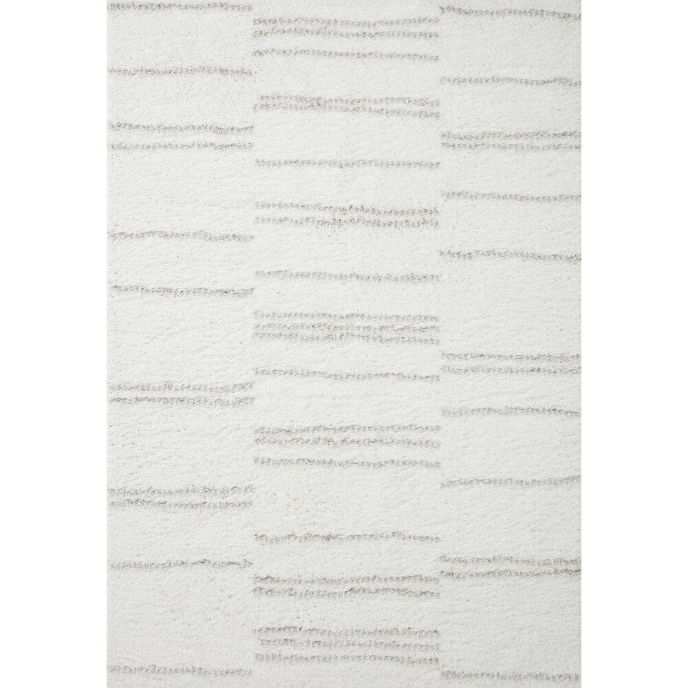 Modern Stripe Shag Soft Area Rug